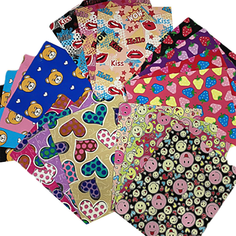 Színes nyomtatott mesterséges bőr táskához